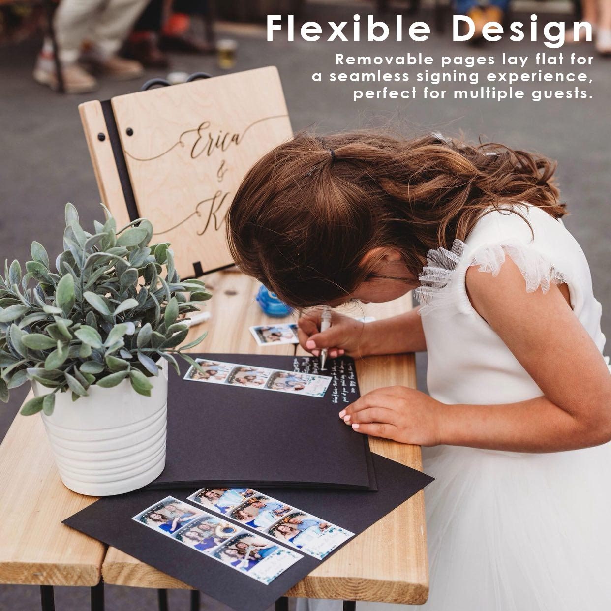 Minimalistic Fall Wedding Guest Book, Photos and Heartfelt Messages, Wedding Album