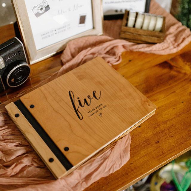 5th anniversary gift five years down wood anniversary gift for him, For couple, For her, Five Years Married Thoughtful Anniversary Gifts