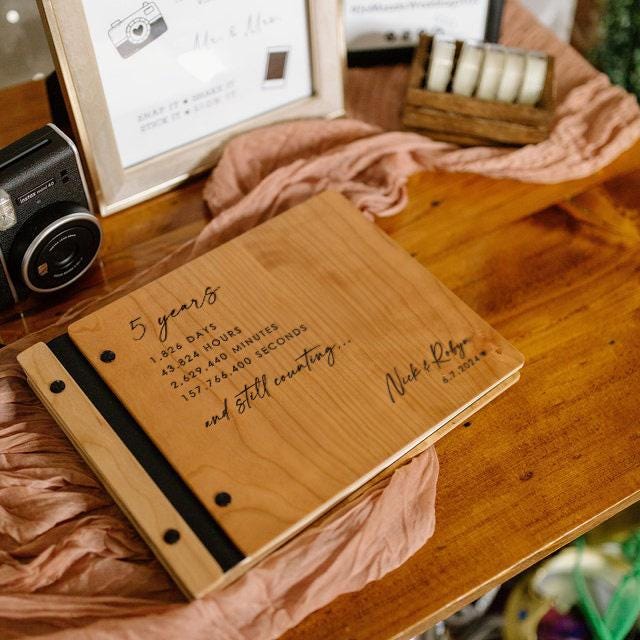 5th anniversary gift five years down wood anniversary gift for him