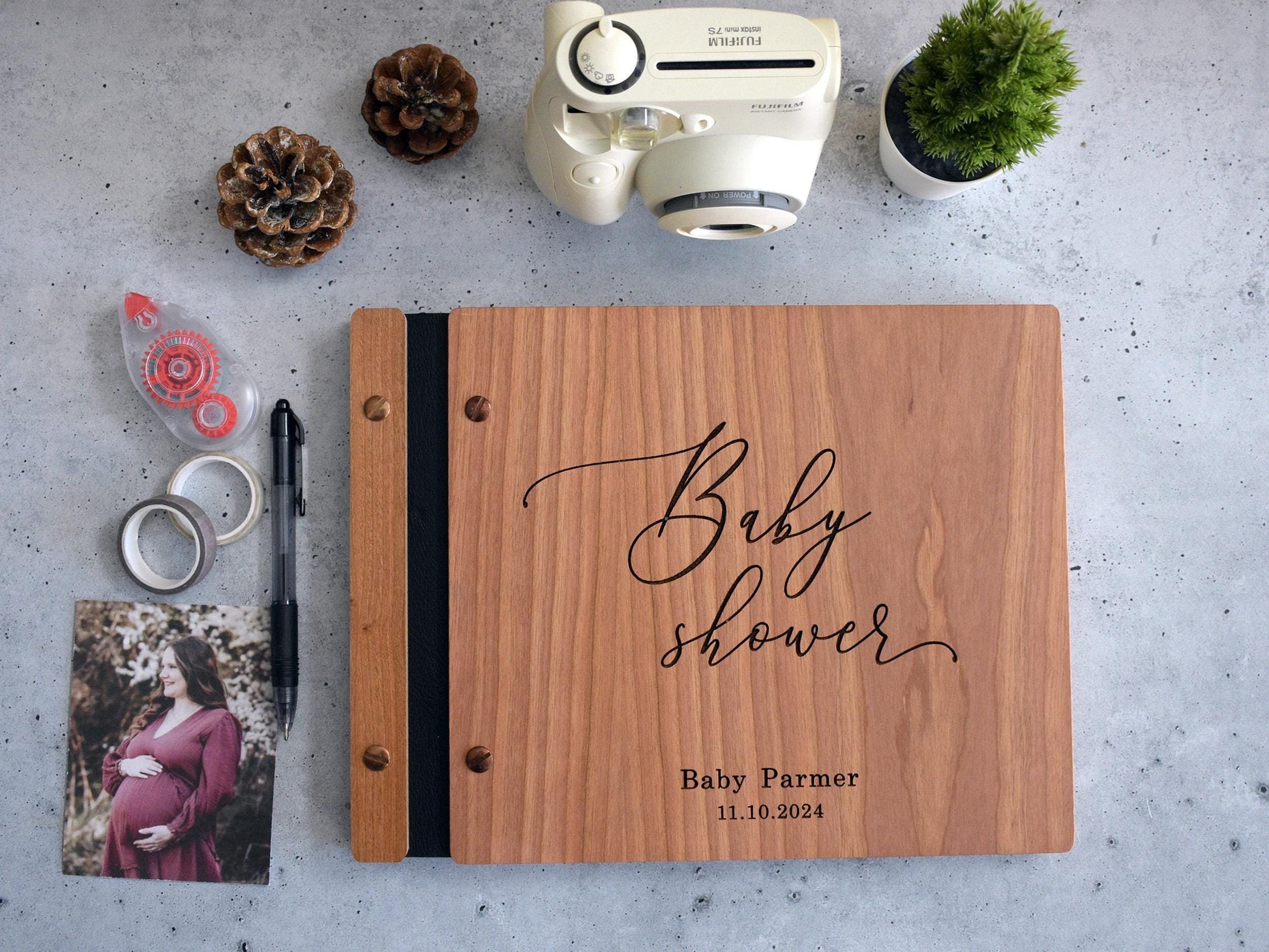 Polaroid Baby Shower Guest Book, Baby Shower Gift, Baby Shower Book, Baby Shower Photo Album, Baby Shower Guest Book Alternative