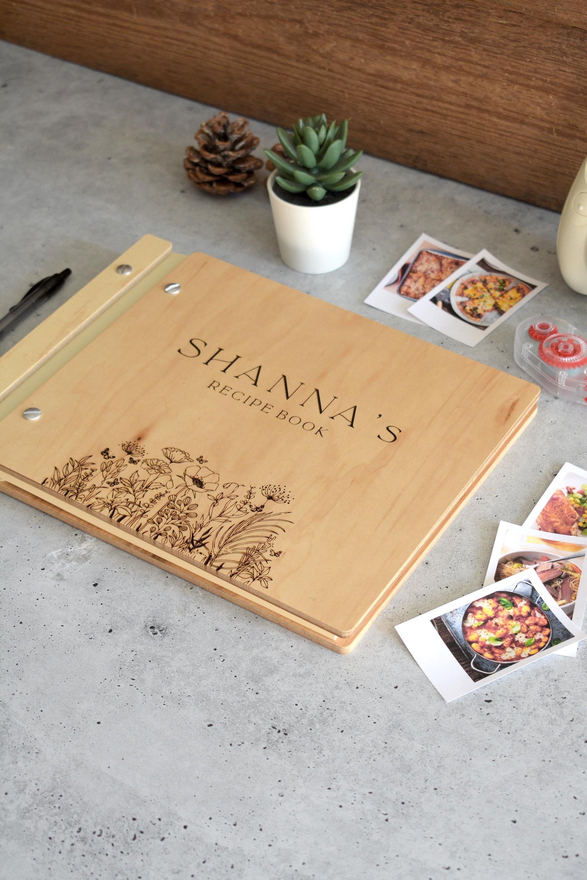 Personalized Recipe Book Binder, Christmas Gift for Mom, Custom Cookbook, Birthday Gift For Mom, Mother Family Cookbook Baking Gifts for Her