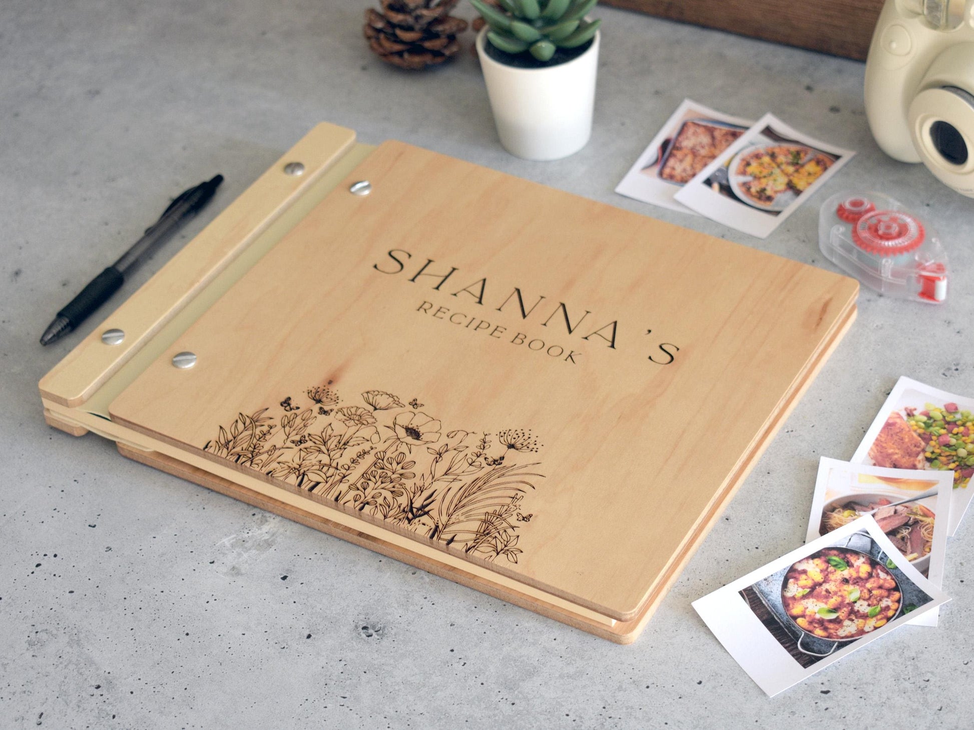 Personalized Recipe Book Binder, Christmas Gift for Mom, Custom Cookbook, Birthday Gift For Mom, Mother Family Cookbook Baking Gifts for Her