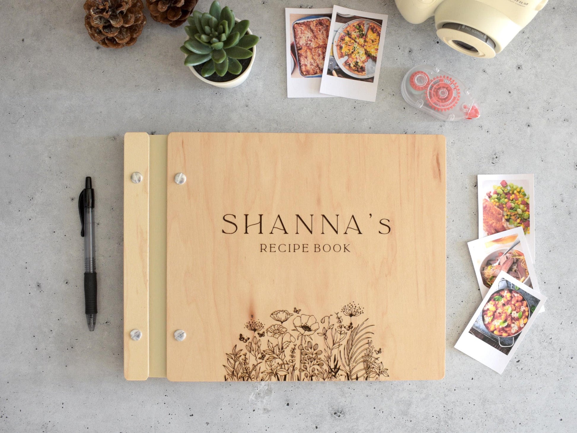 Personalized Recipe Book Binder, Christmas Gift for Mom, Custom Cookbook, Birthday Gift For Mom, Mother Family Cookbook Baking Gifts for Her