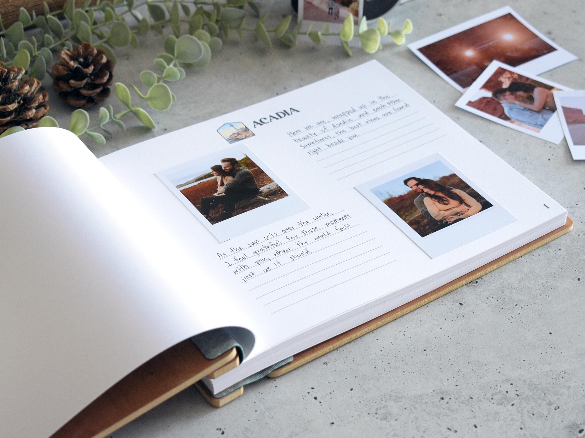 a book opened to a page with photos on it